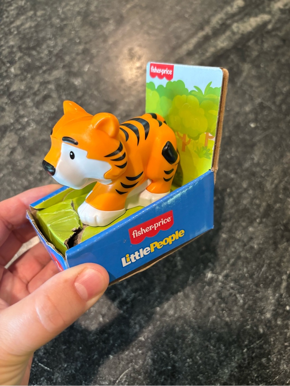 Fisher-Price Orange and Black Little People Tiger Figure